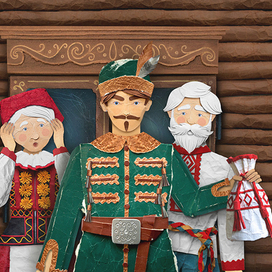 Иллюстрация к белорусской народной сказке "Из рога всего много"