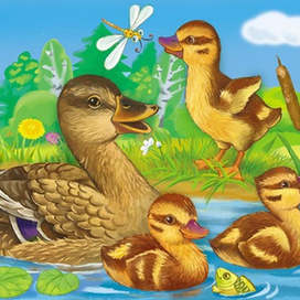 Утка и утята