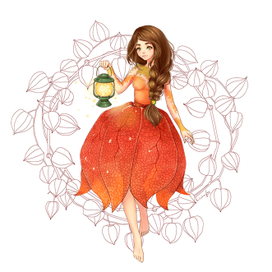 Девушка-физалис