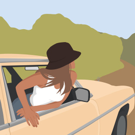 Девушка в машине