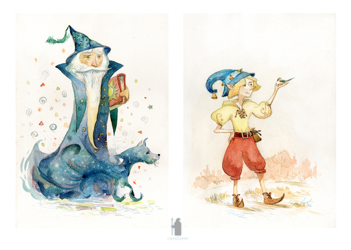 персонажи волшебник и гномик