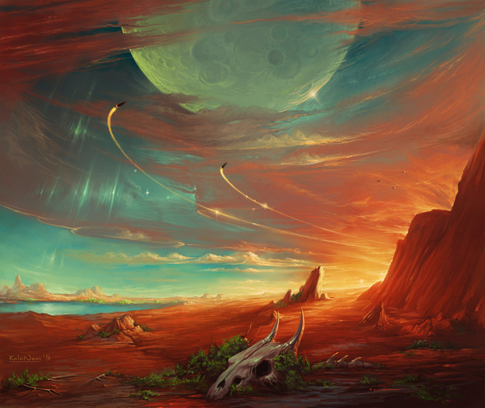 луна над красной землей