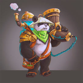 стимпанк бамбуковый мишка