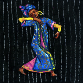 Танцующая девушка из серии иллюстраций 