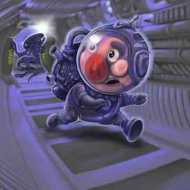 Хрюн и чужой)