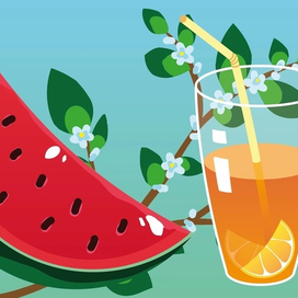 Летняя векторная иллюстрация