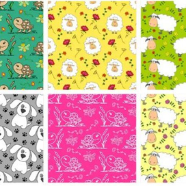 бесшовные векторные узоры с животными