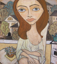 за столиком