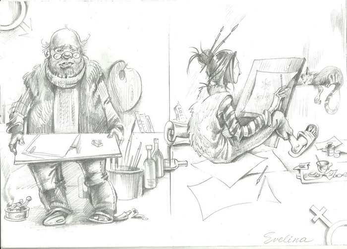 рисуют мальчики ,рисуют девочки...