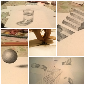 Рисунок карандашом в технике псевдо3D