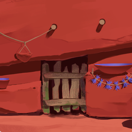 Концепт локации "Каменная деревня"