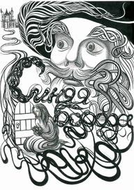 Синяя борода, плакат по сказке Ш, Перро(Blue Beard)