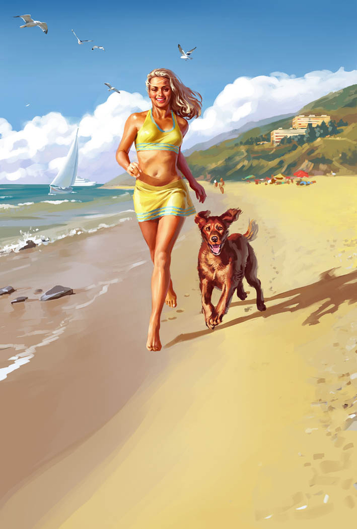 ДЕВУШКА С СЕТТЕРОМ