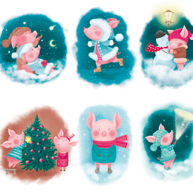 новогодние поросята