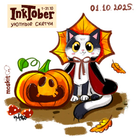 Котик и тыква