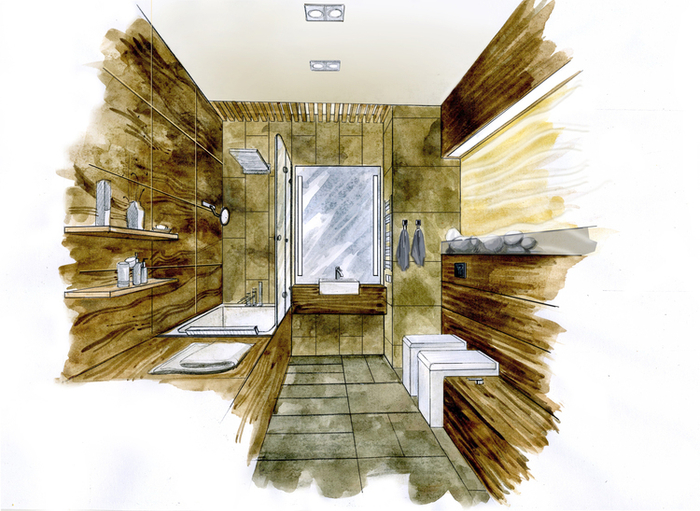 интерьер. ванная комната