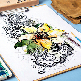 кружево и лилия