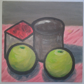 Яблоки, кофе, коробка