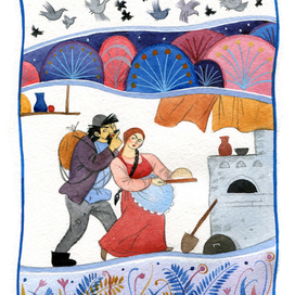 Иллюстрация к книге "Лучшие сказки мира", С. Маршак.