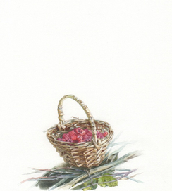 Корзинка с малиной