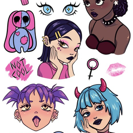 'Alternative gals' стикерпэк