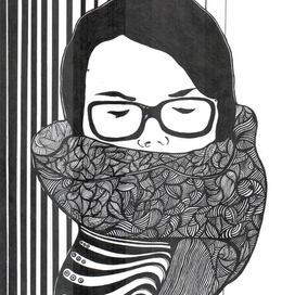 Портрет с шарфом