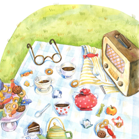 Иллюстрация к книге Е. Арзамасовой "Костик из Солнечного переулка"