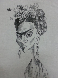 шарж. маркер, полотно