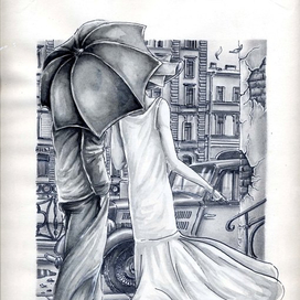 эскизы костюмов и объектов для фото-проекта "Флёр" 