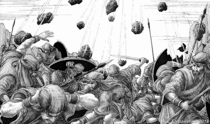 Битва при Гаваоне. Камни с неба