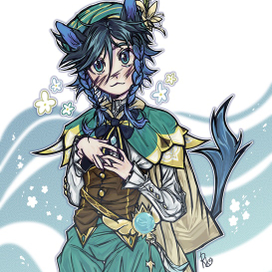 Персонаж из игры Genshin impact Венти