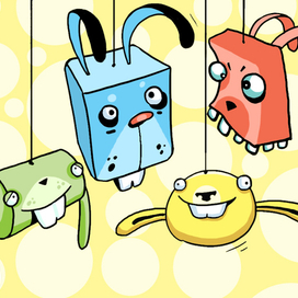 Персонажи "Картонные зайцы"