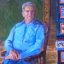 Дедушка на даче