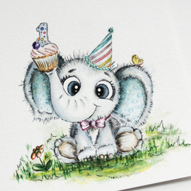  Иллюстрация ко дню рождения ребенка