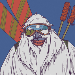 Йети лыжник