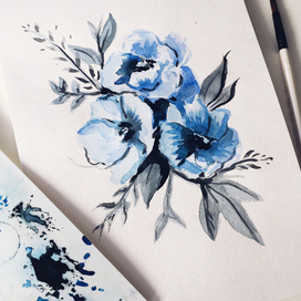 Голубые цветы