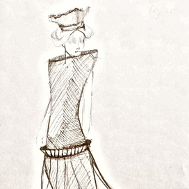 Эскиз костюма к "Алисе в зазеркалье"