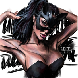 Девушка в маске 