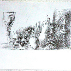 Натюрморт с яблоком