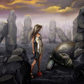 Девушка и черепаха