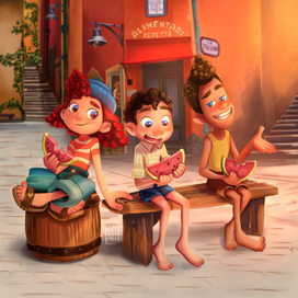 Luca | Работа по кадру из мультфильма 