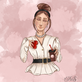 Девочка с кофе