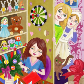 Верино счастье. Открытка.