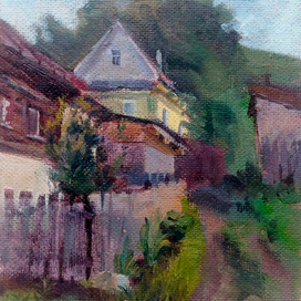 Этюд с уходящей дорогой