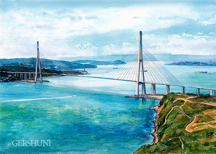 Владивосток.Мост на остров Русский.