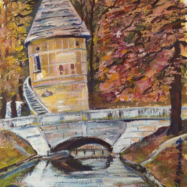 Осень в розовых тонах. Пиль - башня.