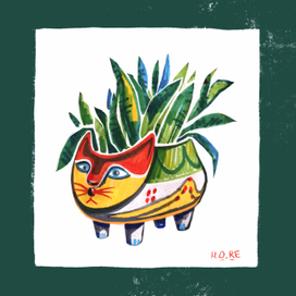 Горшок с котом