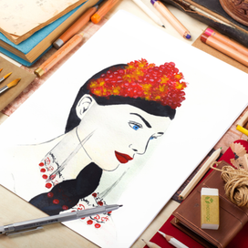 Ukrainian lady in veil