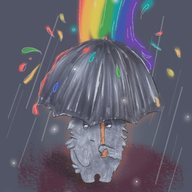 CRAY UMBRELLA/ СЕРЫЙ ЗОНТИК