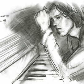 портрет уголь